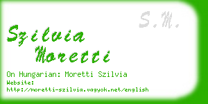 szilvia moretti business card